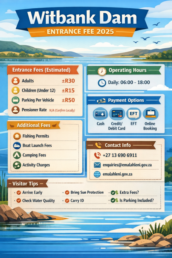 Witbank Dam Entrance Fee