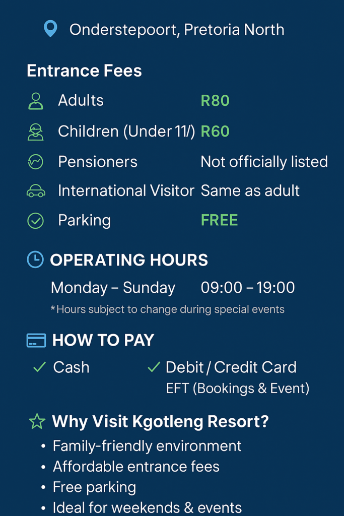Kgotleng Resort Entrance Fee